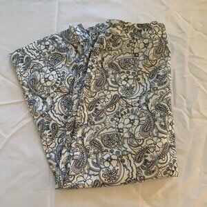 Eric New York Black and Offwhite Cropped Pants Size 6
